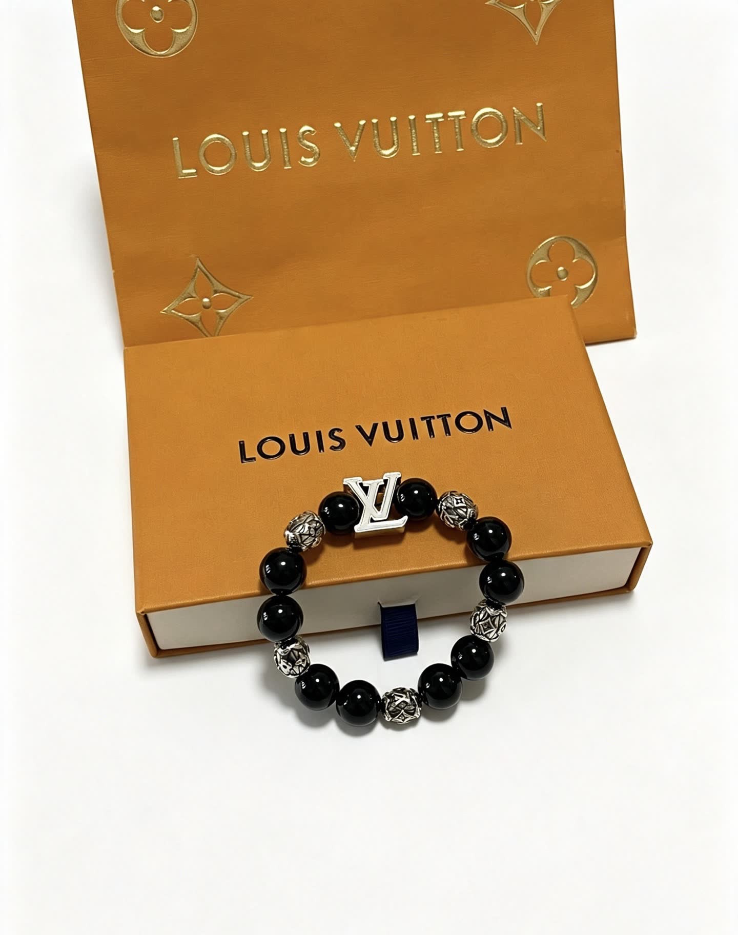 Louis Vuitton Black Beaded Bracelet